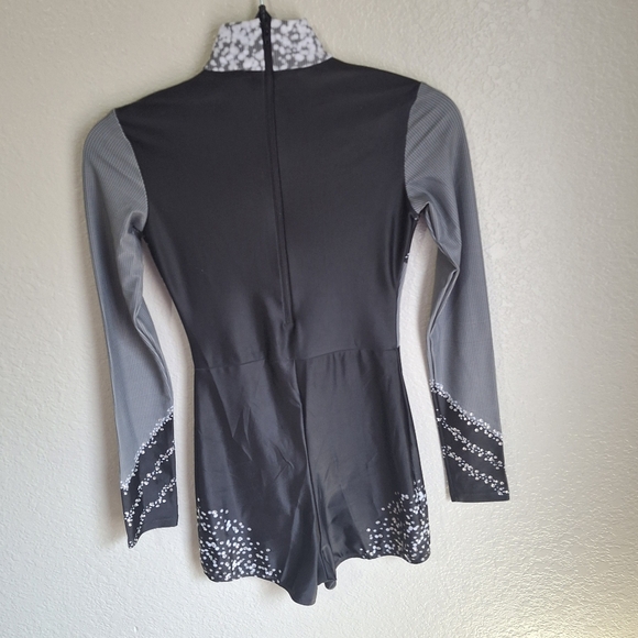 Dancer Girl XS Silver Star Glitz Pom Team Competition Leotard Costume - Picture 5 of 5